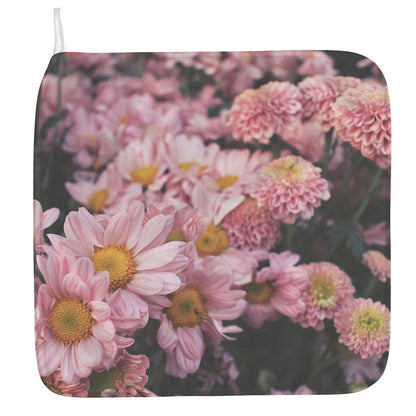 Pink Flowers Print Hand Towel