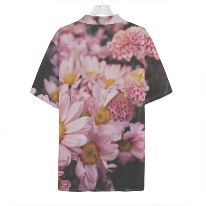 Pink Flowers Print Hawaiian Shirt