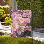 Pink Flowers Print House Flag