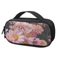 Pink Flowers Print Portable Cooler Travel Case