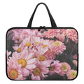 Pink Flowers Print Laptop Sleeve With Handle