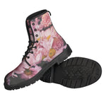 Pink Flowers Print Backpack