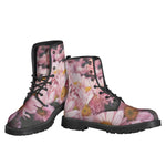 Pink Flowers Print Backpack