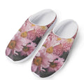 Pink Flowers Print Mesh Casual Shoes