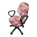 Pink Flowers Print Office Chair Cover