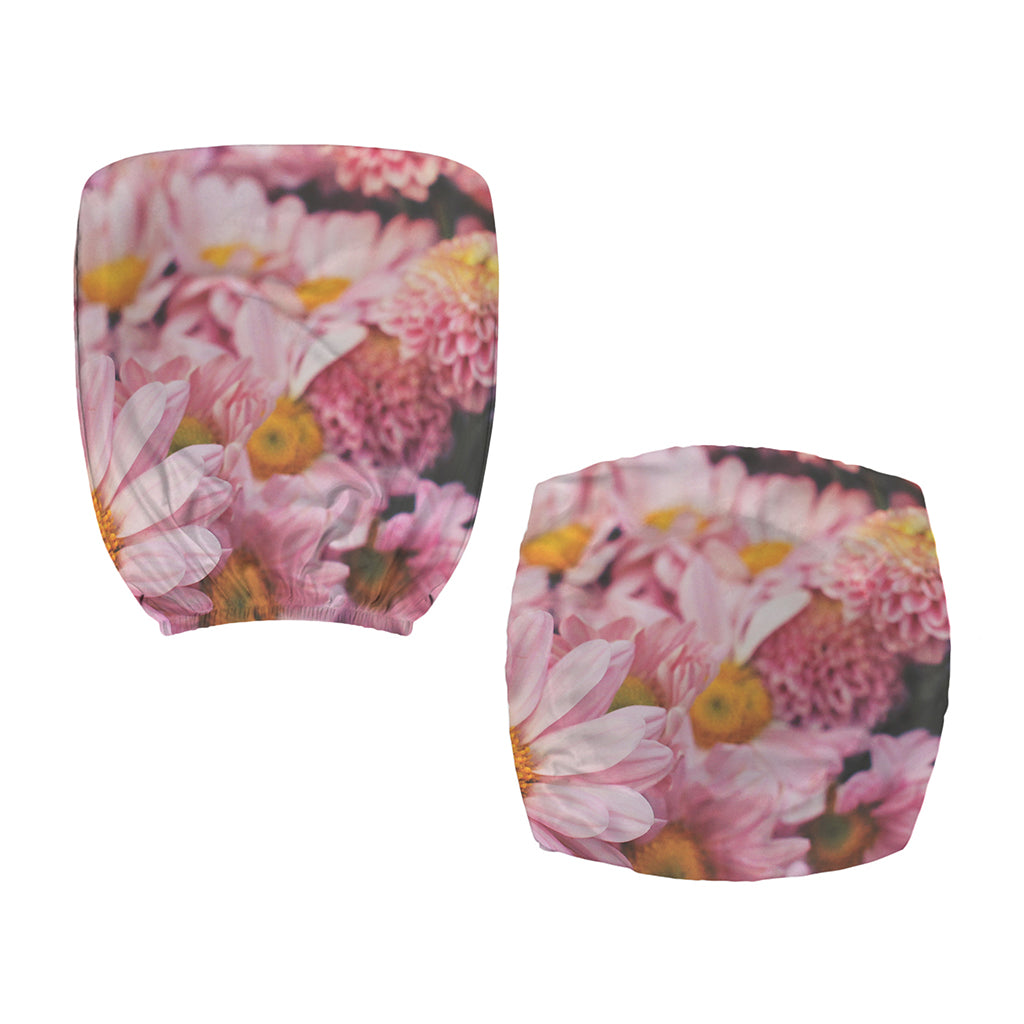 Pink Flowers Print Office Chair Cover