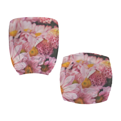 Pink Flowers Print Office Chair Cover