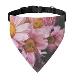 Pink Flowers Print Over The Collar Dog Bandana