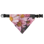 Pink Flowers Print Over The Collar Dog Bandana