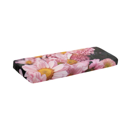 Pink Flowers Print Piano Keyboard Cover