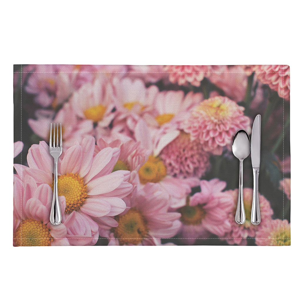 Pink Flowers Print Placemat