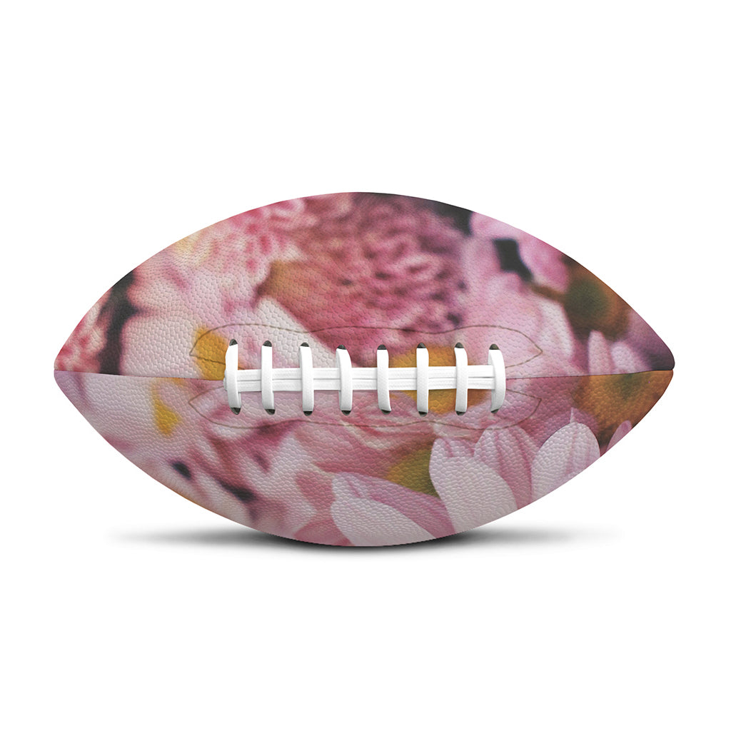 Pink Flowers Print Rugby Ball