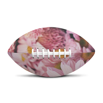 Pink Flowers Print Rugby Ball