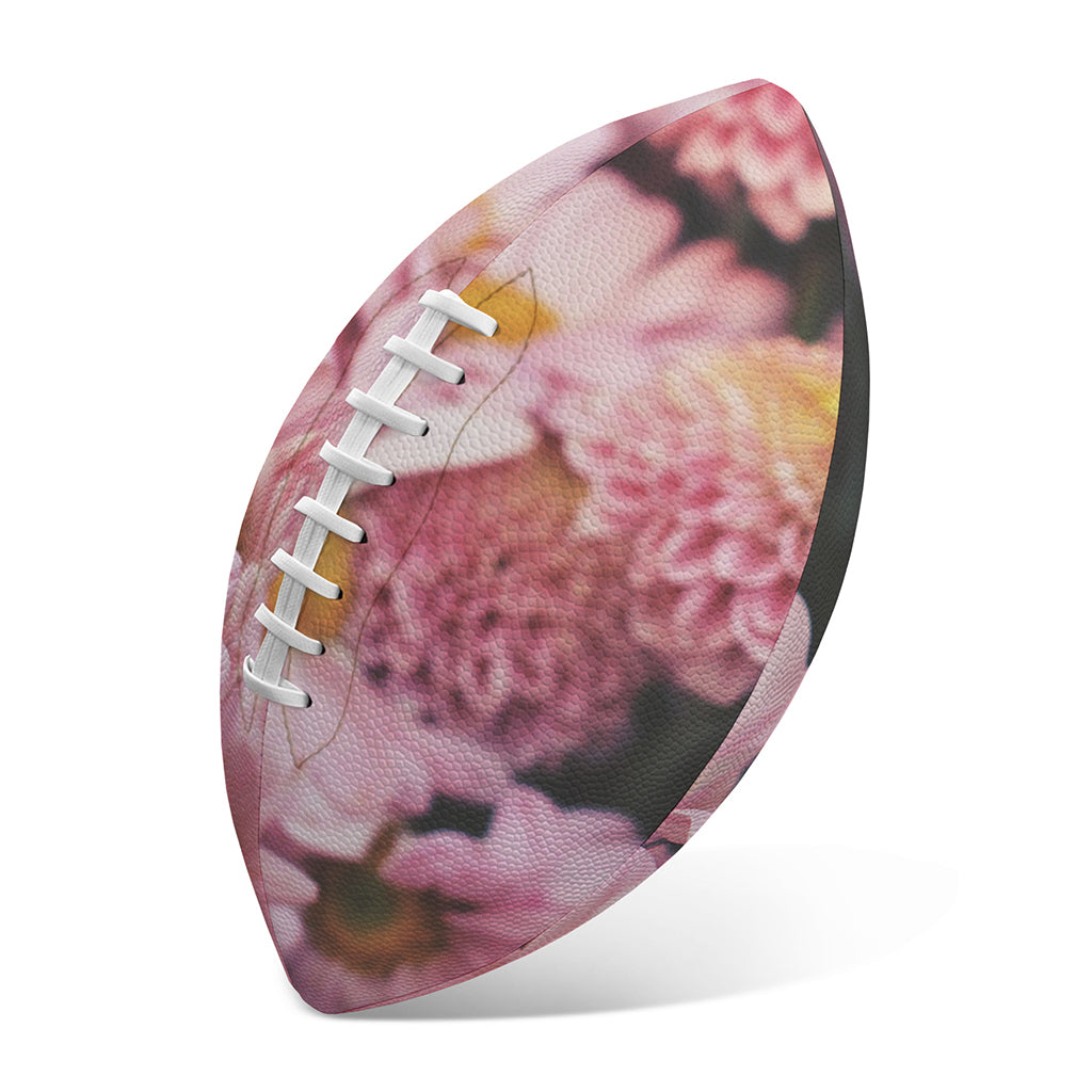Pink Flowers Print Rugby Ball