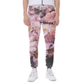 Pink Flowers Print Joggers