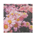 Pink Flowers Print Silk Bandana