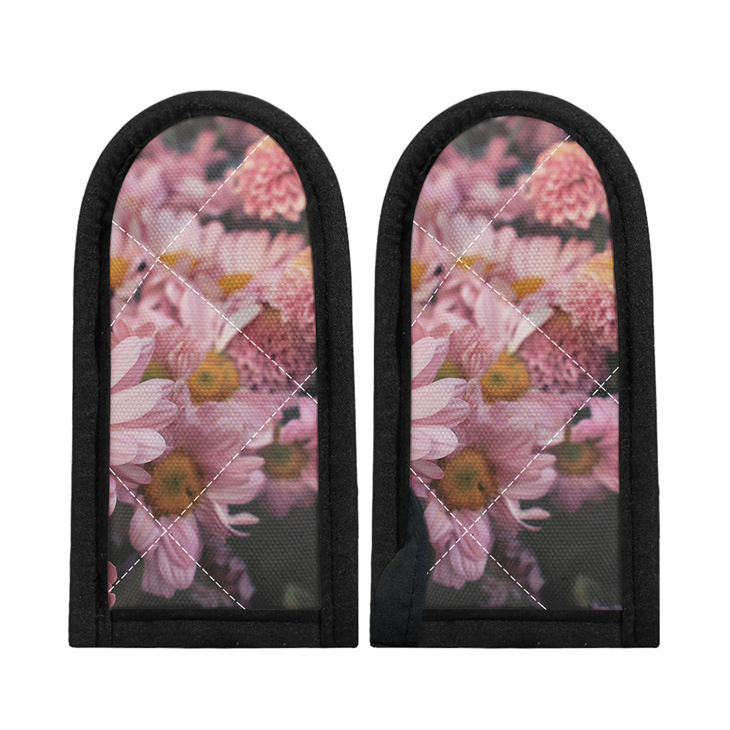 Pink Flowers Print Skillet Handle Cover