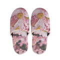 Pink Flowers Print Slippers