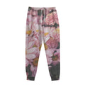 Pink Flowers Print Sweatpants
