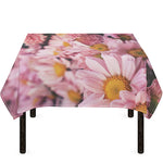 Pink Flowers Print Tablecloth