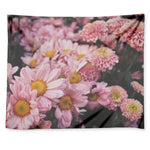 Pink Flowers Print Tapestry