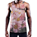 Pink Flowers Print Training Tank Top