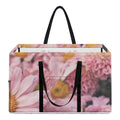 Pink Flowers Print Utility Tote Bag