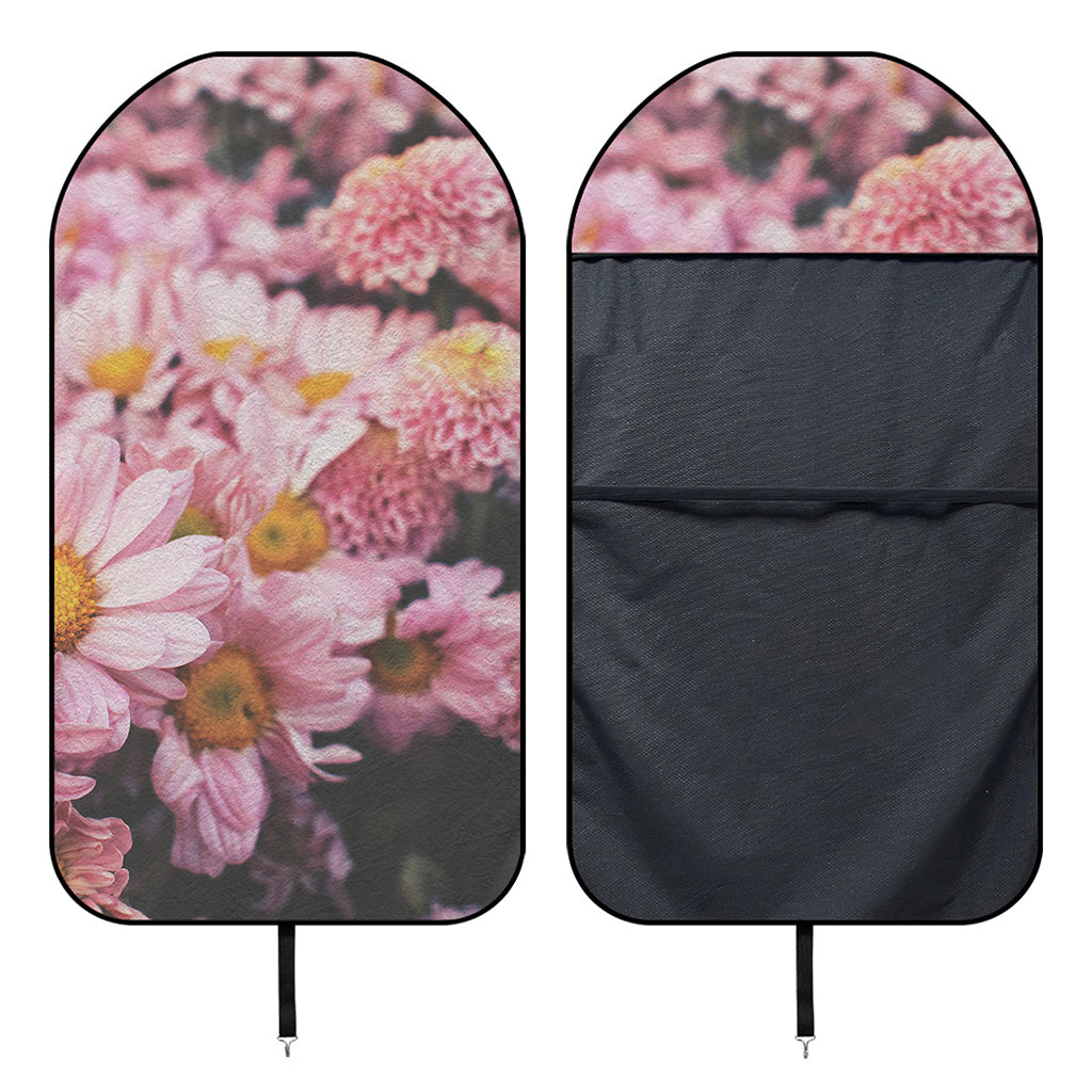 Pink Flowers Print Waterproof Car Seat Cover