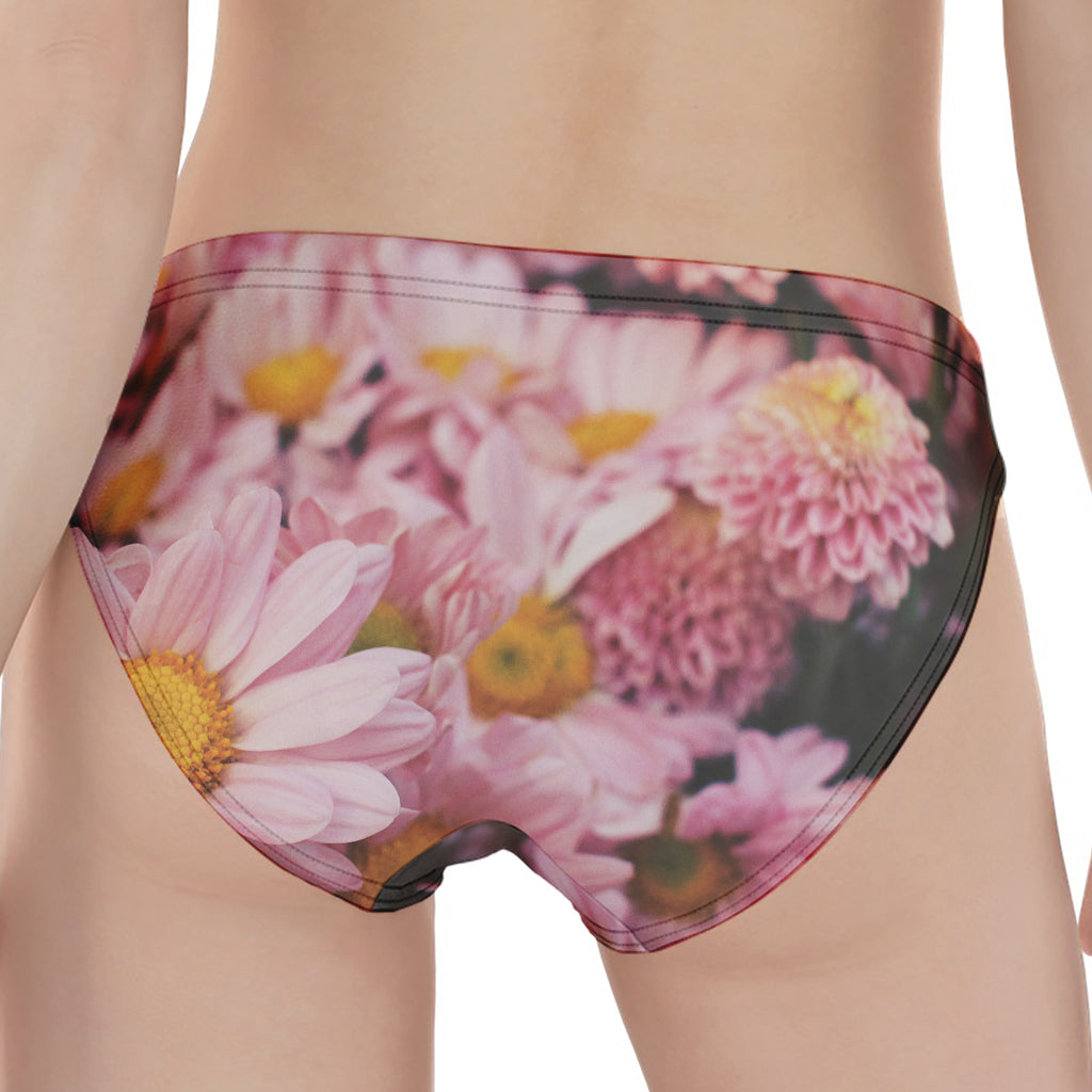 Pink Flowers Print Women's Panties