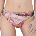 Pink Flowers Print Women's Thong