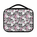 Pink Flowers Skull Pattern Print Classic Bible Case