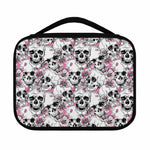 Pink Flowers Skull Pattern Print Classic Bible Case
