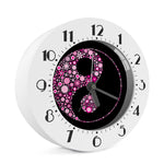 Pink Flowers Yin Yang Print Alarm Clock