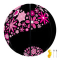 Pink Flowers Yin Yang Print Basketball