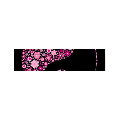 Pink Flowers Yin Yang Print Bed Runner