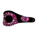 Pink Flowers Yin Yang Print Bicycle Seat Cover