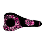 Pink Flowers Yin Yang Print Bicycle Seat Cover