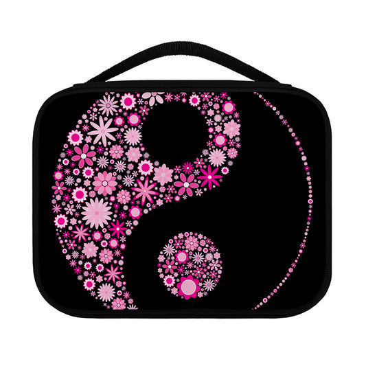 Pink Flowers Yin Yang Print Classic Bible Case