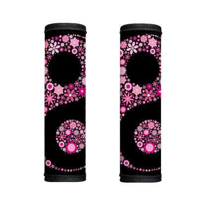 Pink Flowers Yin Yang Print Handle Covers