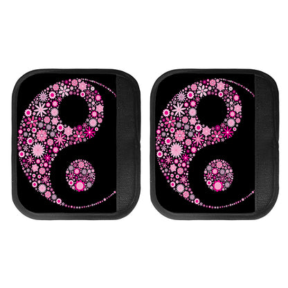 Pink Flowers Yin Yang Print Handle Covers