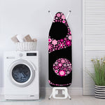 Pink Flowers Yin Yang Print Ironing Board Cover
