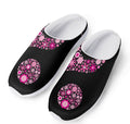 Pink Flowers Yin Yang Print Mesh Casual Shoes