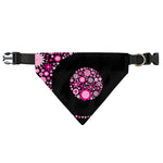 Pink Flowers Yin Yang Print Over The Collar Dog Bandana