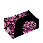 Pink Flowers Yin Yang Print Rectangle Tissue Box Cover
