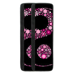 Pink Flowers Yin Yang Print Refrigerator Handle Covers