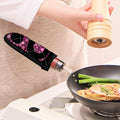 Pink Flowers Yin Yang Print Skillet Handle Cover