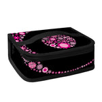 Pink Flowers Yin Yang Print Small Lunch Bag