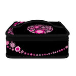 Pink Flowers Yin Yang Print Small Lunch Bag