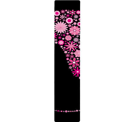 Pink Flowers Yin Yang Print Table Runner