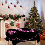 Pink Flowers Yin Yang Print Tablecloth